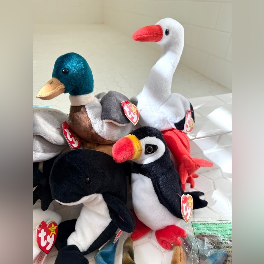 Ty Beanie Baby Plush Collection Water Birds & Sea Creatures - Picture 5 of 7